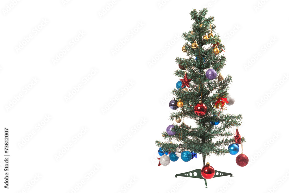 Christmas tree with ornament, bauble, and decoration Christmas tree with ornament, bauble, and decoration