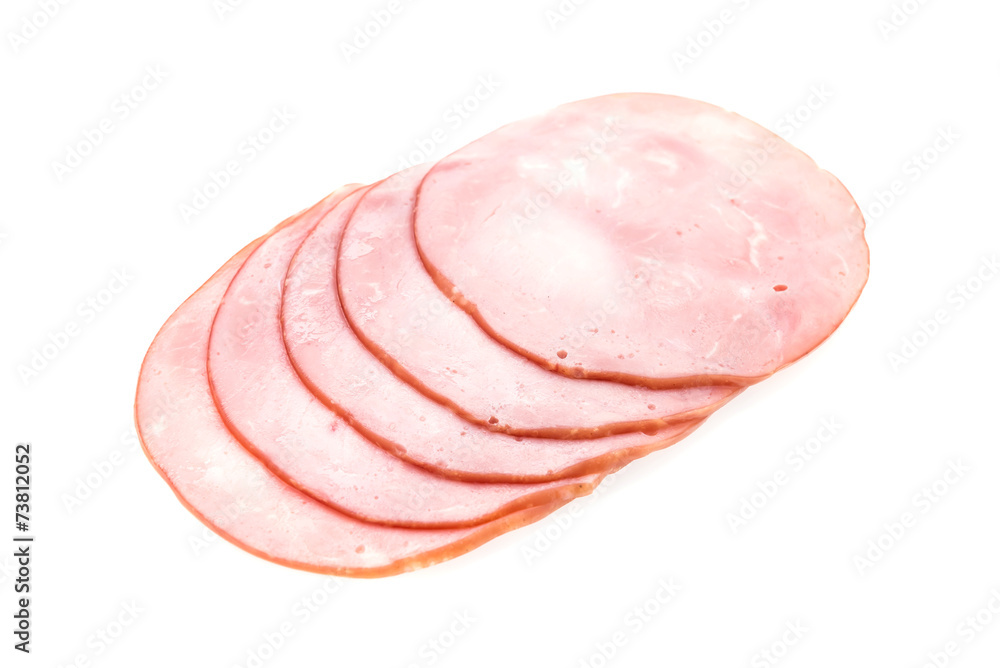 Ham isolated on white Ham isolated on white