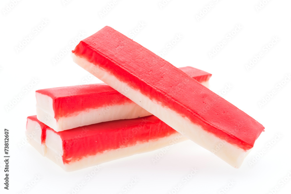 Crab stick isolated on white Crab stick isolated on white