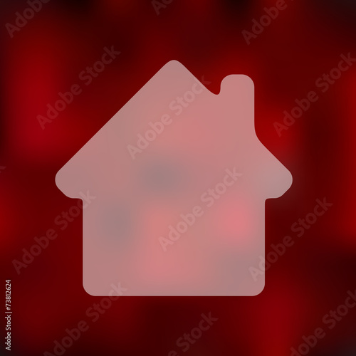 house icon on blurred background