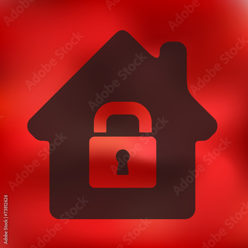 house icon on blurred background