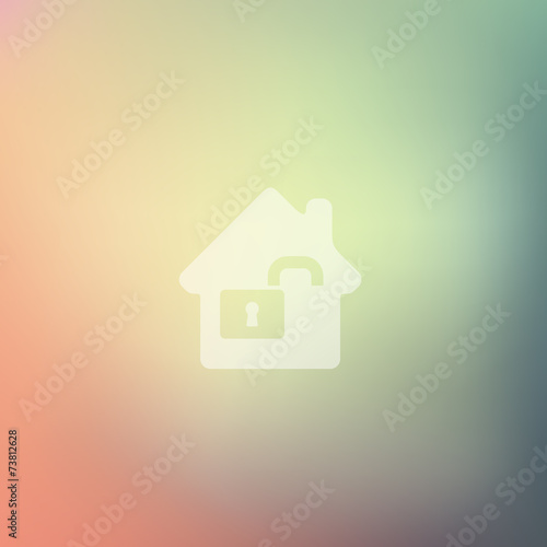 house icon on blurred background