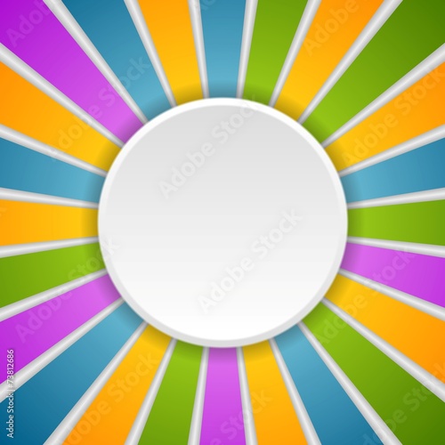 Circle and rays. Rainbow colors