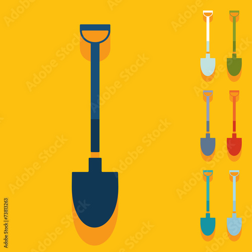 Flat design: shovel