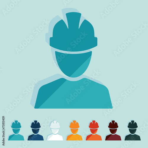 Flat design: builder