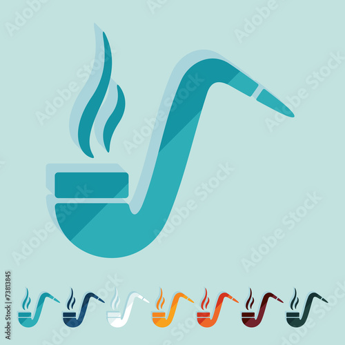Flat design: tobacco pipe