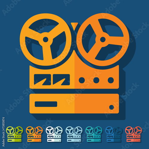 Flat design: stereo recorder