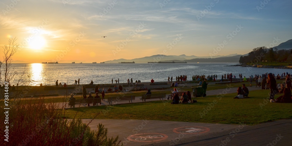 Obraz premium Sunset at English Bay