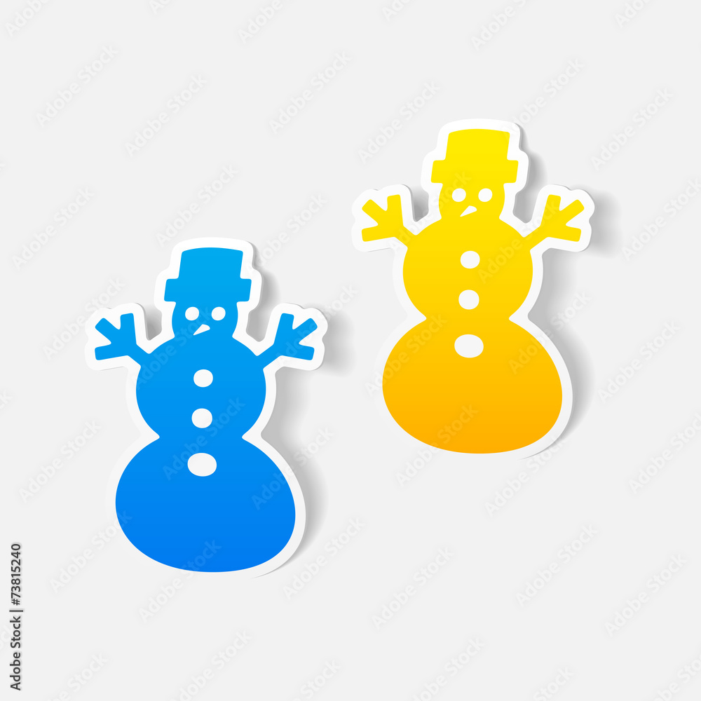 realistic design element: christmas snowman realistic design element: christmas snowman