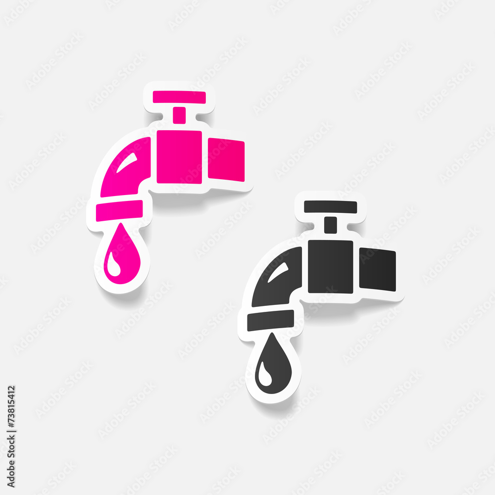 realistic design element: water tap realistic design element: water tap