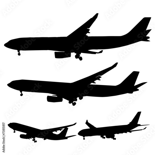 Various planes in black