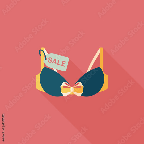 shopping sale underwear bra flat icon with long shadow,eps10