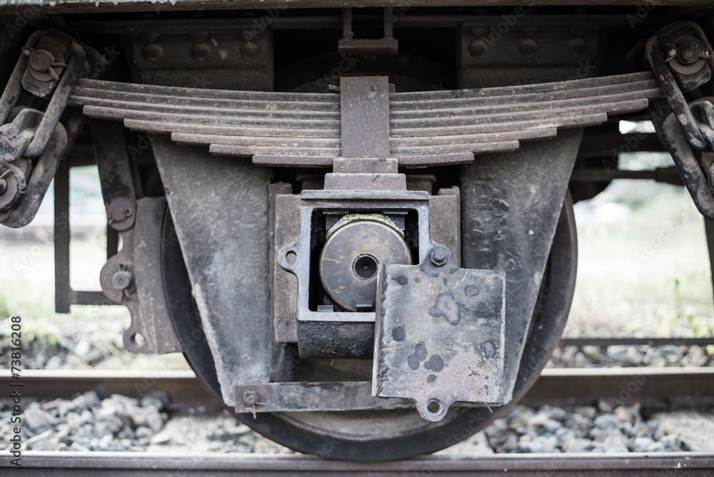 Old train wheel