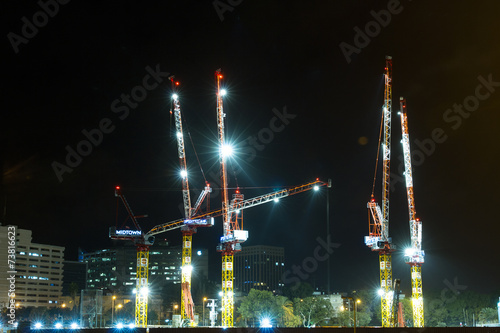 Construction site of high rise building
