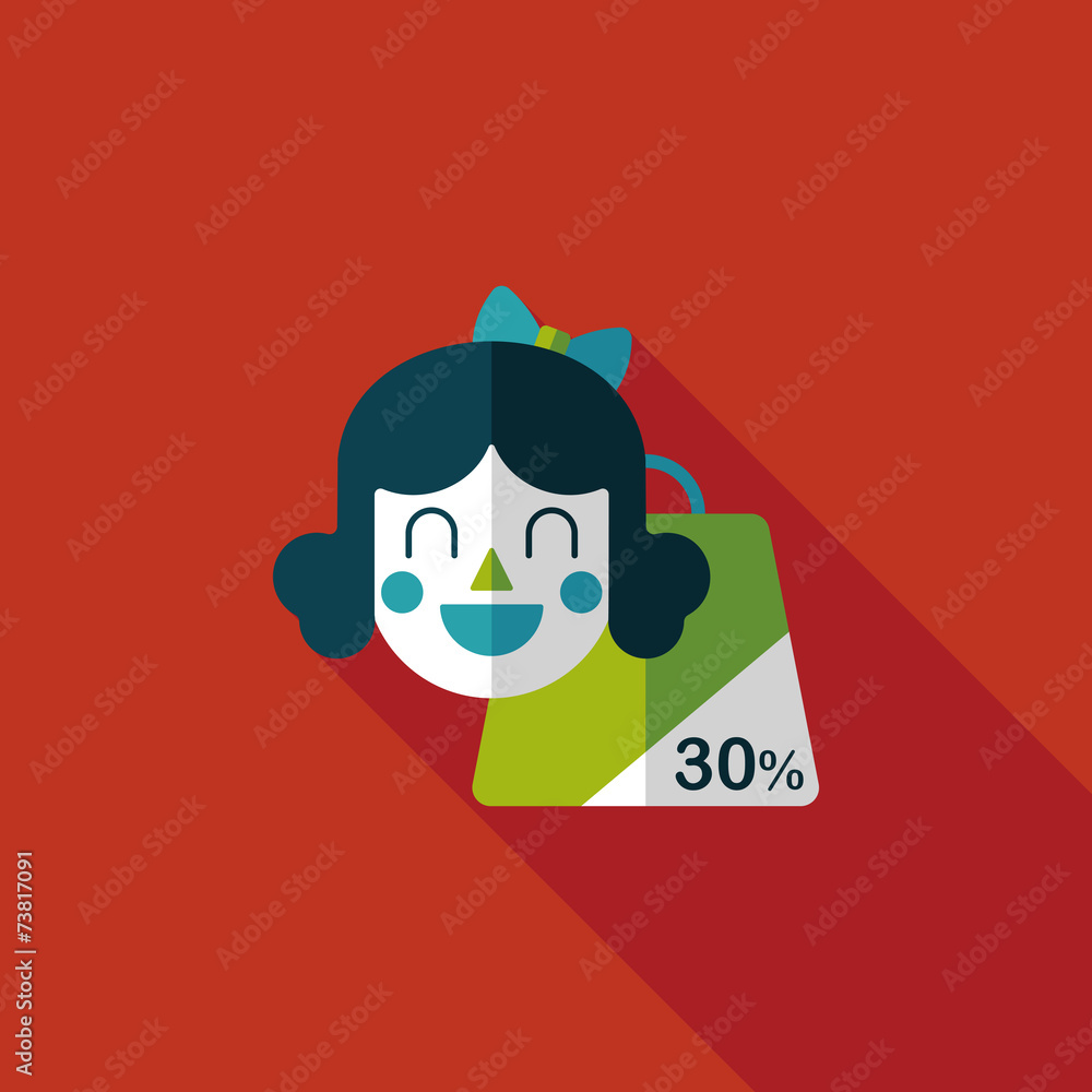 SALE Shopaholic flat icon with long shadow,eps10 SALE Shopaholic flat icon with long shadow,eps10
