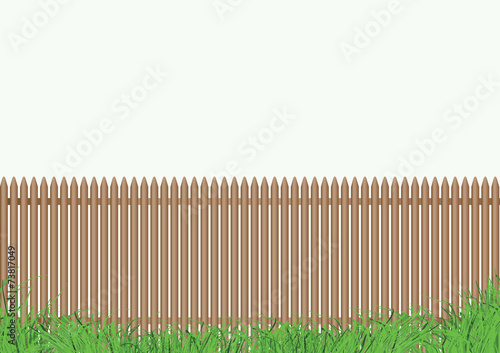 fence with grass light background
