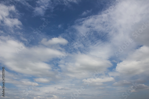 Cloudy blue sky abstract background