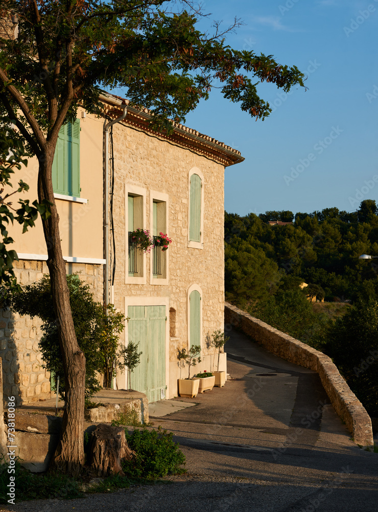 Old houses in Provence village Grambois