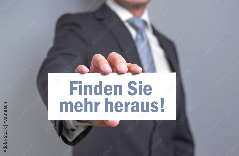 Obraz premium Finden Sie mehr heraus!