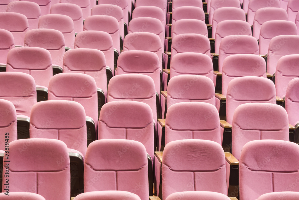 Empty movie theater with red seats Empty movie theater with red seats