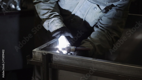 Welding work.