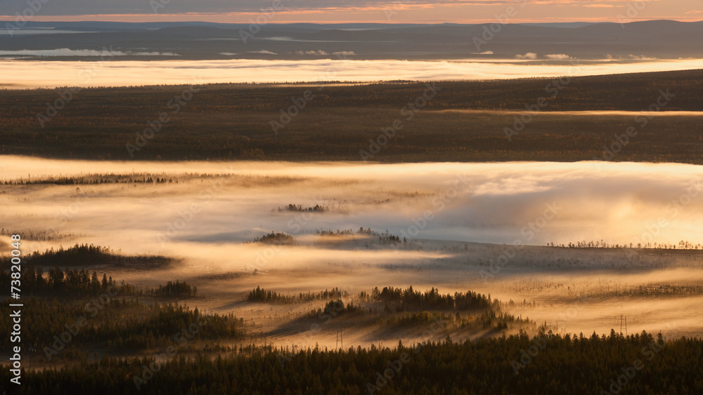 Morgennebel in Finnland Morgennebel in Finnland
