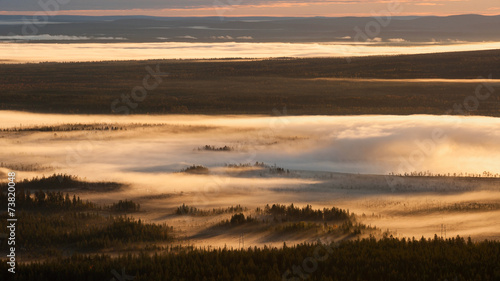 Morgennebel in Finnland