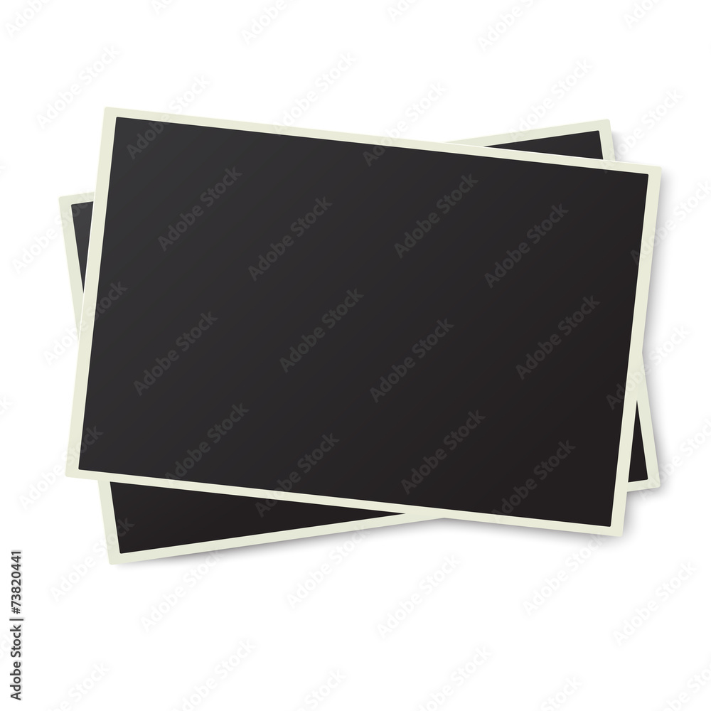 Two photo frames isolated