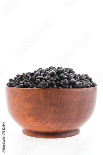 black beans bowl isolated