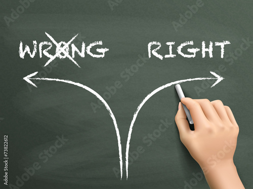 choosing the right way instead of the wrong one