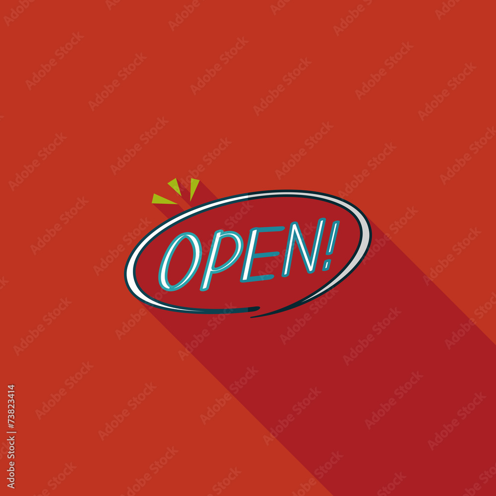 shopping store sign flat icon with long shadow,eps10 shopping store sign flat icon with long shadow,eps10