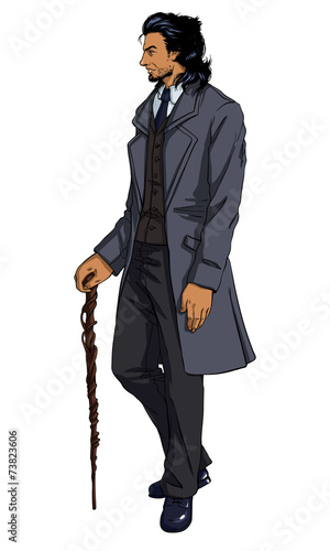 Elegant man of the nineteenth century. Vintage.