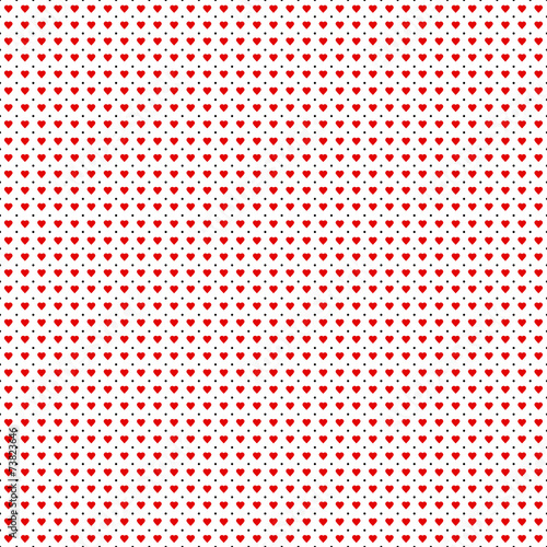 vector hearts and dots seamless pattern