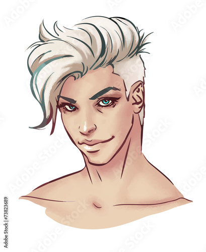 Hipster. Vector of a man face