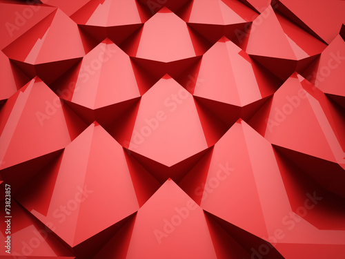 Red abstract triangle background