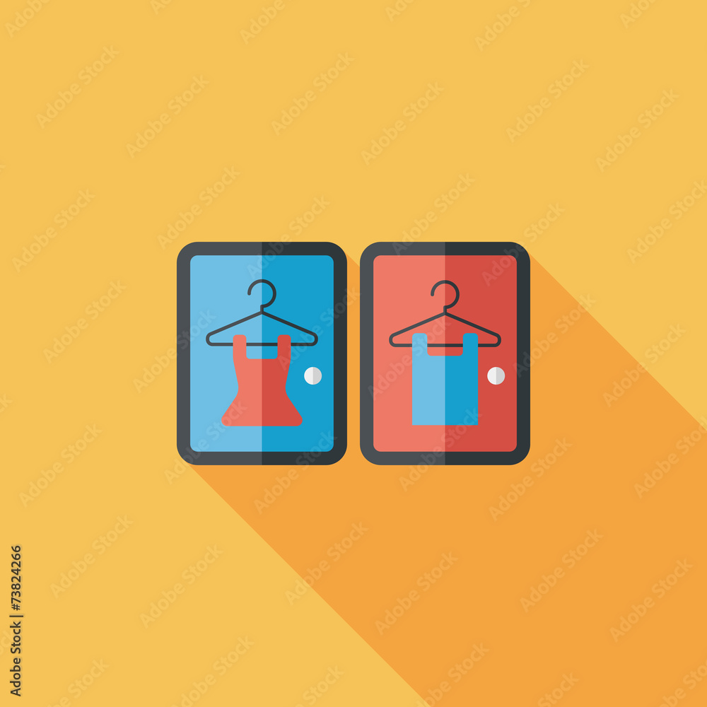 Fitting room flat icon with long shadow,eps10 Fitting room flat icon with long shadow,eps10