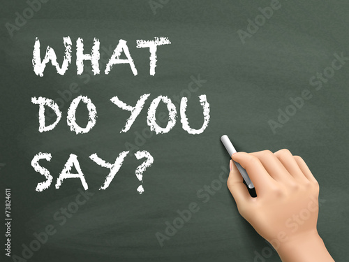 what do you say words written by hand