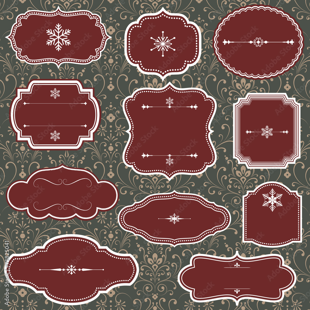 © Giraphics - Vintage Frames and Christmas Ornaments