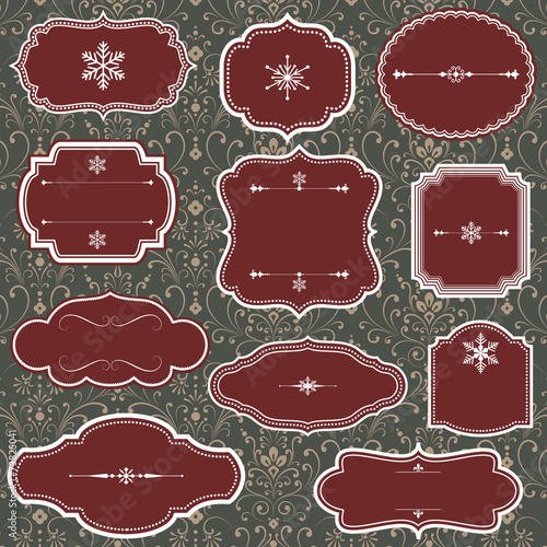 Vintage Frames and Christmas Ornaments