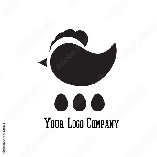 Cock sign branding corporate logo isolated