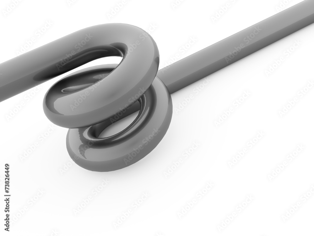 Black spiral rendered on white