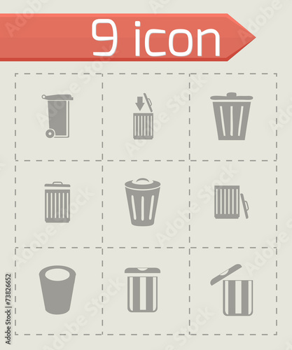 Vector trash icon set