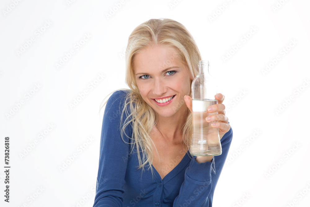 shy girl on isolated and white background shy girl on isolated and white background