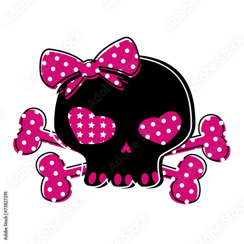 cute skull on crossbones