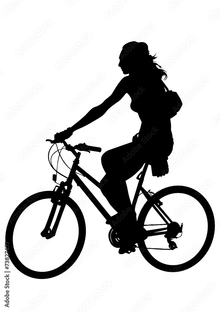 Fototapeta premium Cyclist women
