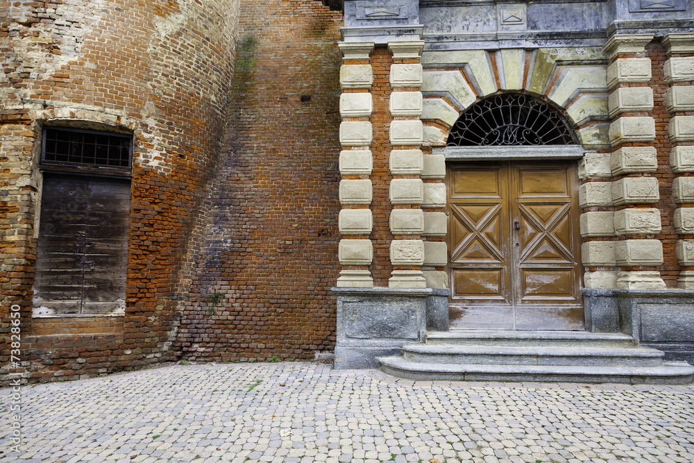 Fototapeta premium Montegrosso d'Asti, Monferrato, old city. Color image