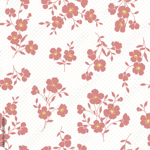 シームレスな花柄