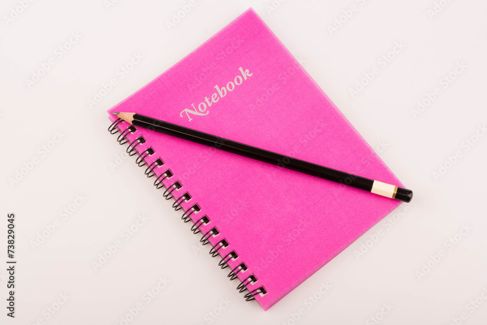 Notebook and pencil Notebook and pencil