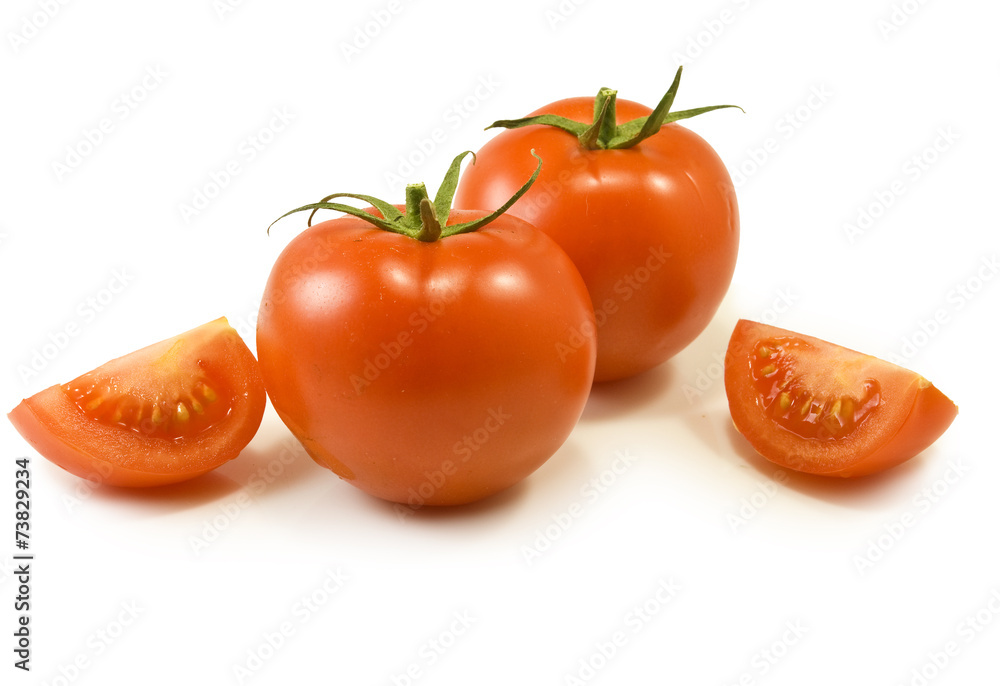 Isolated image of tomatoes on a white background Isolated image of tomatoes on a white background
