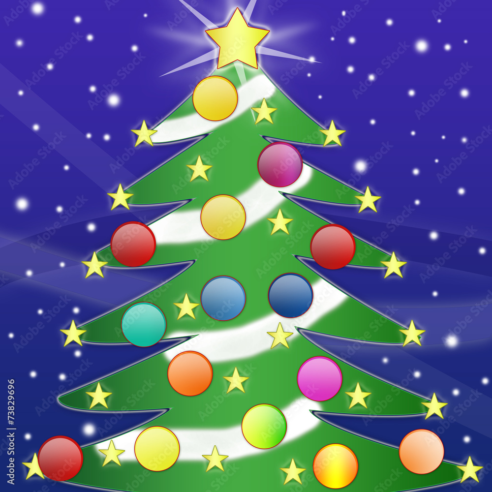 Fototapeta premium Christmas Tree illustration